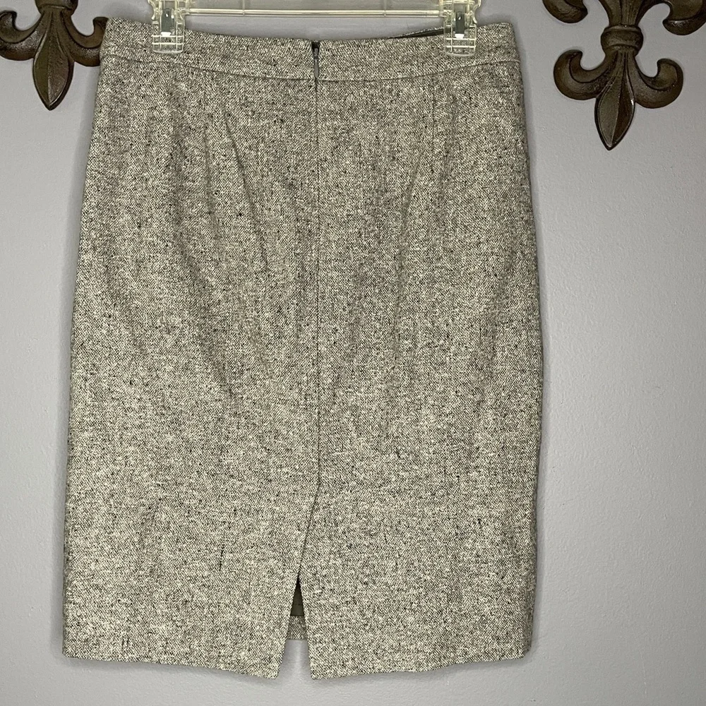 J Crew wool/silk black/white pencil skirt size 4 - Picture 2 of 5